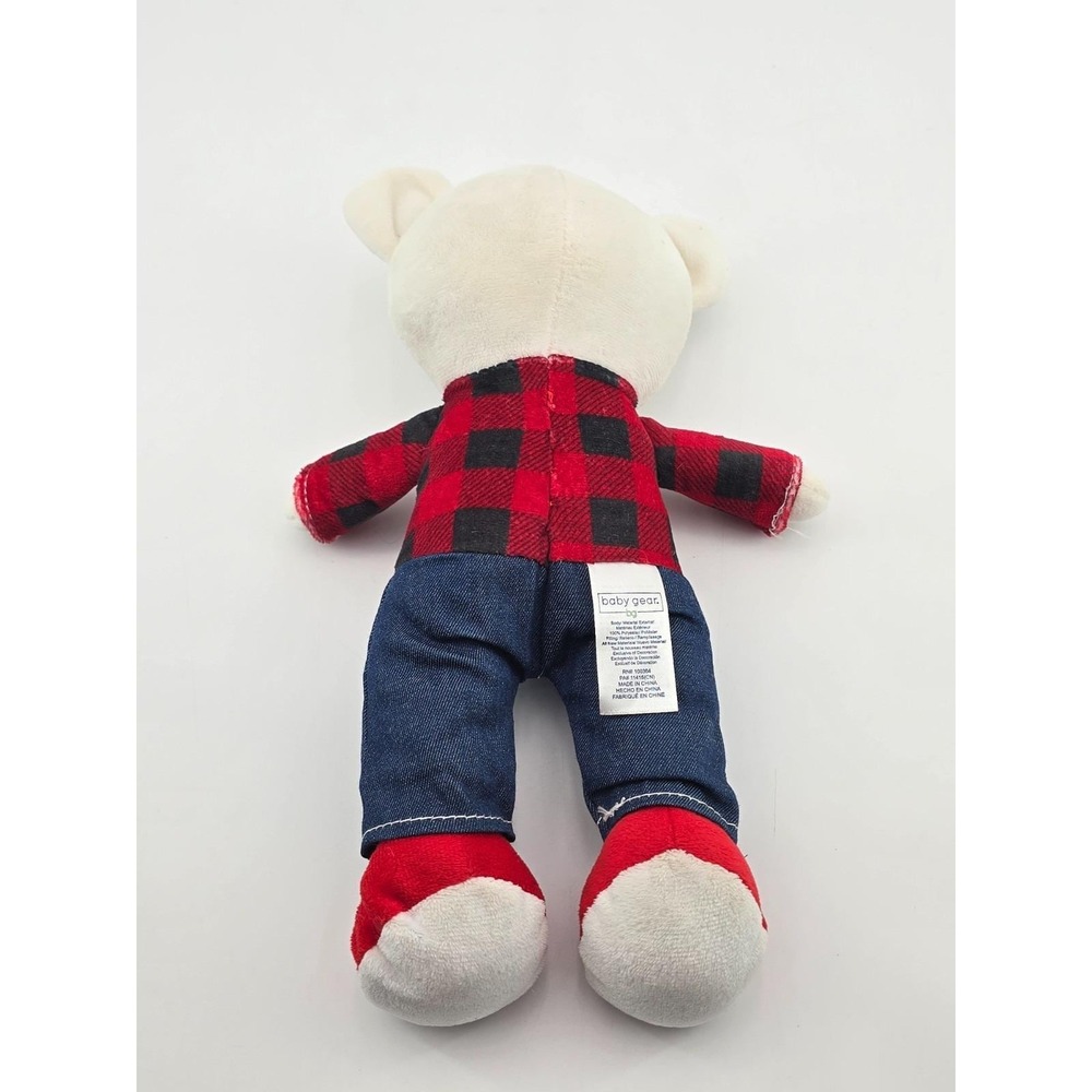 Baby Gear Cutie Pie Teddy Bear Plush Red Buffalo Plaid 2018 Replacement Lovey - Picture 2 of 6